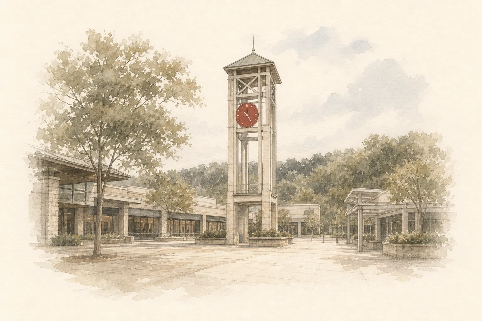 Don Mills - watercolor illustration