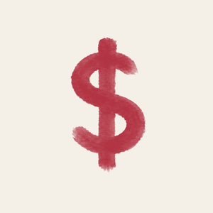 Watercolor dollar sign