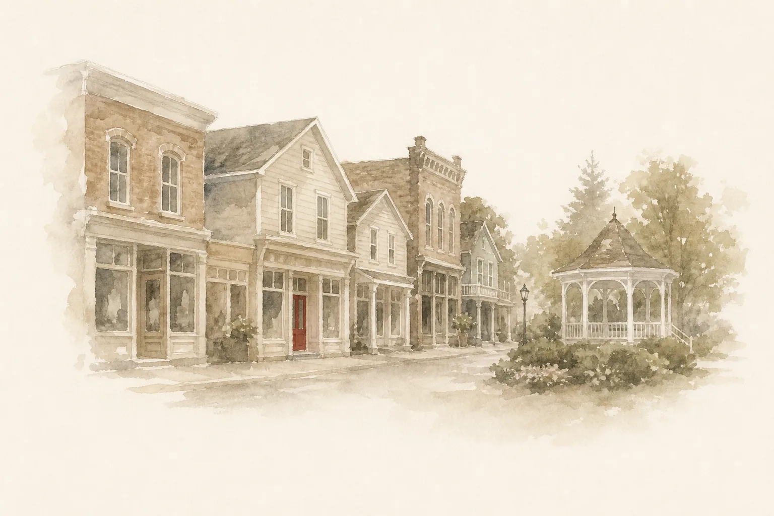 Unionville - watercolor illustration